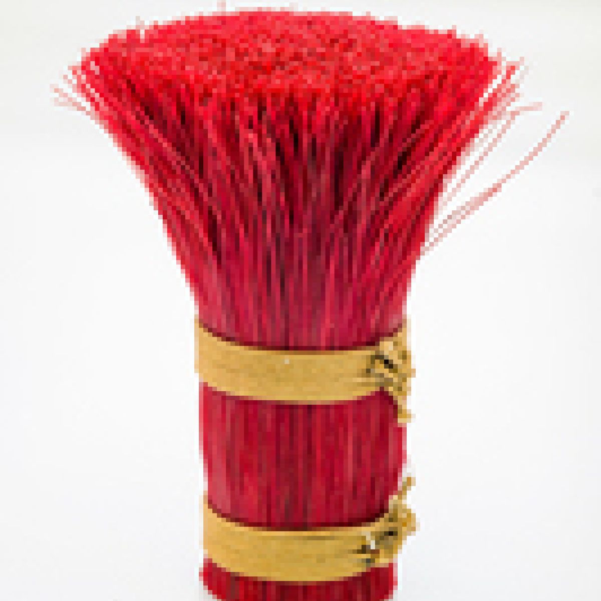 Bundle Of Whale Baleen Bristles Dyed Red
