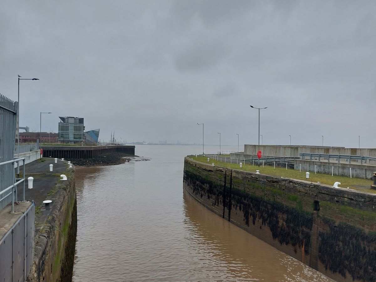 Figure 3 Looking east from Albert Dock entrance