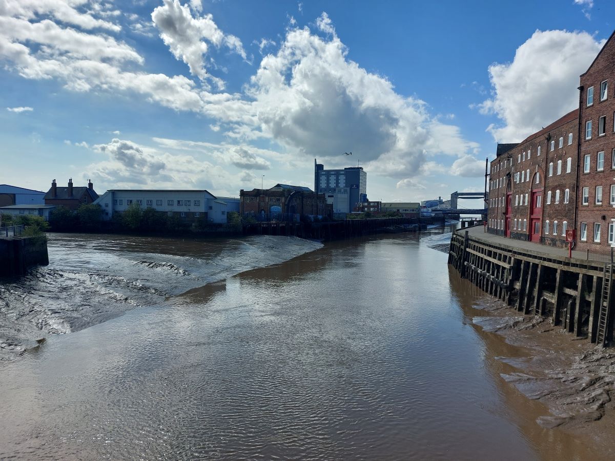 River Hull from Drypool Bridge looking towards the Humber