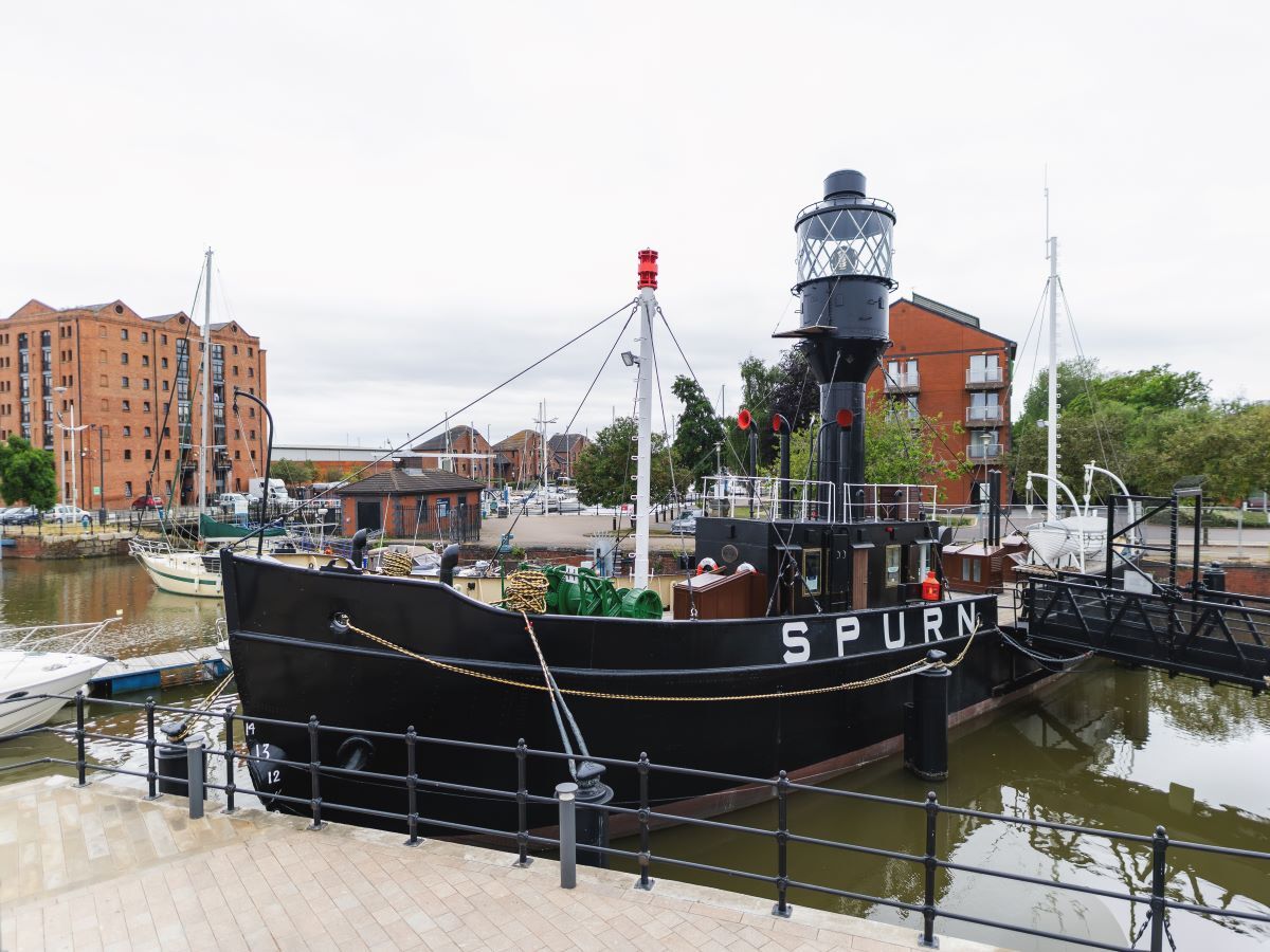 Spurn Lightship on Hull Marina